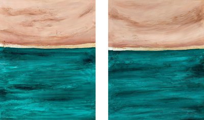 Изумрудный пейзаж маслом