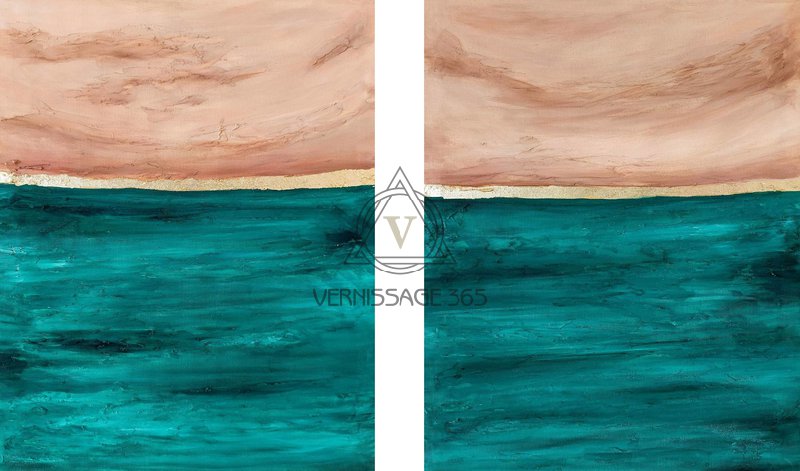 Изумрудный пейзаж маслом