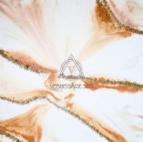 Бежевая абстракция картина