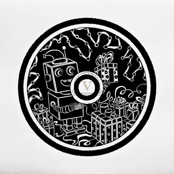 Xmas Time’ A2 Веселый робот упаковывает рождественские подарки