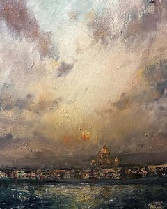 Этюд набережной с Невы. Петербург.