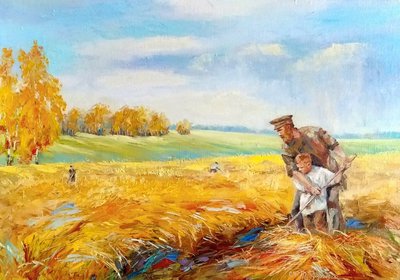 Пшеничное поле, жизнь в деревне