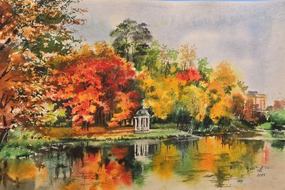 В багрец и золото