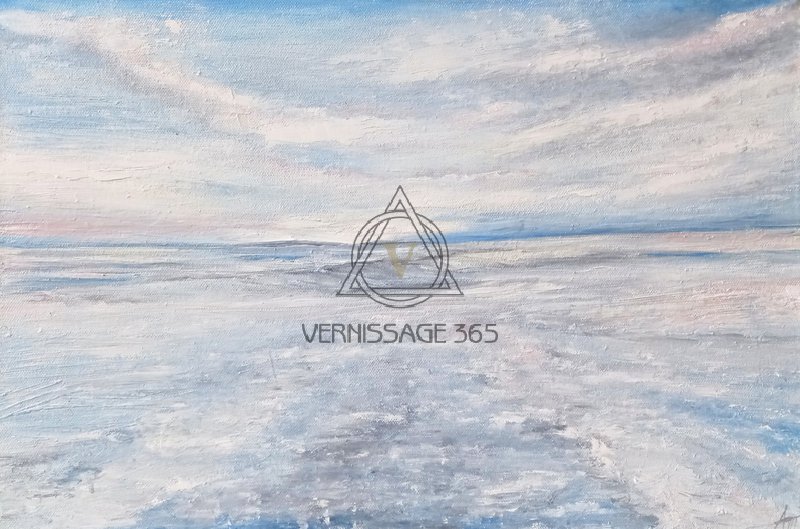 Абстрактный пейзаж маслом Навстречу солнцу