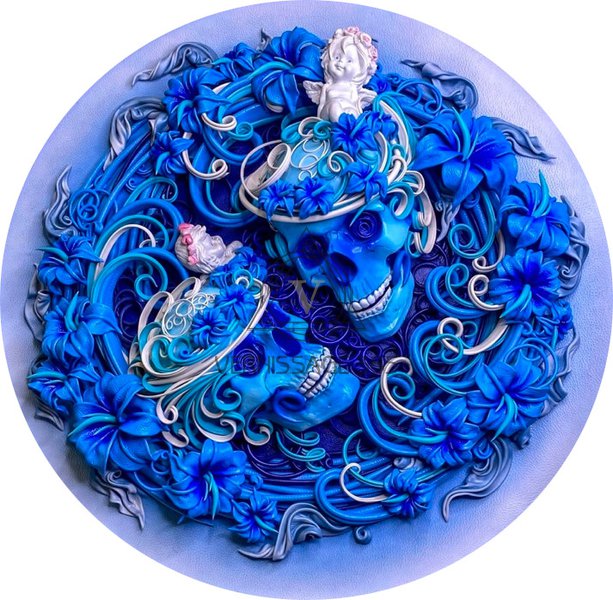 Панно из кожи « Мгновение и Вечность»