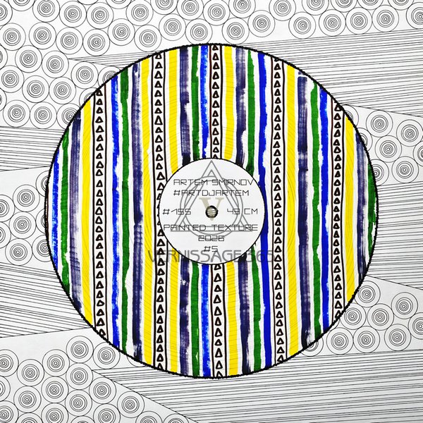 Нарисованная текстура Цветная абстракция с узором