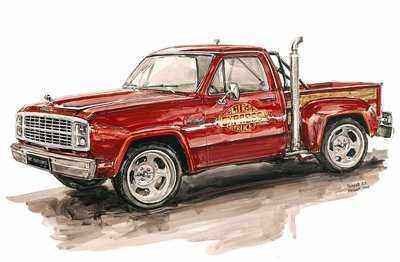Автомобиль Dodge Adventurer 150, рисунок