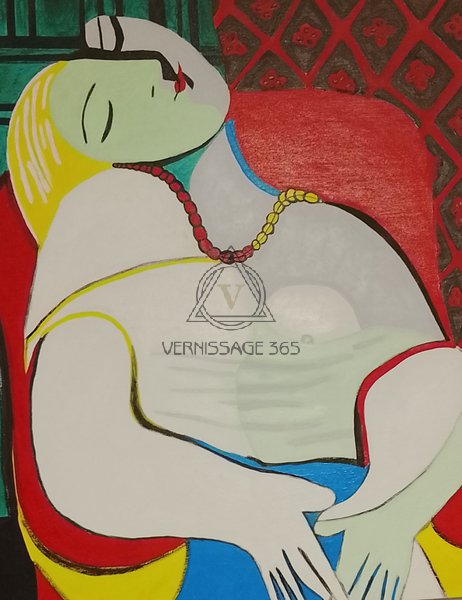 Вдохновлено Пикассо Сон 50*60 краски масляные холст