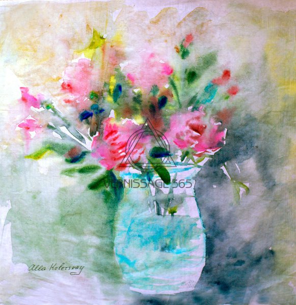 Розы в вазе