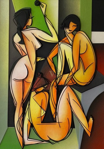 Картина из кожи « Одалиски»