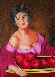 Женщина  с фруктами.