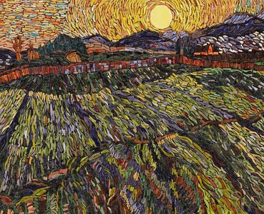 Мозаика "Пшеничной поле с заходящим солнцем"