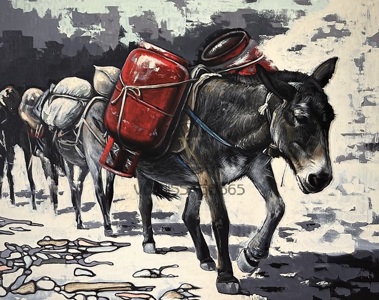 Ослы. Караван