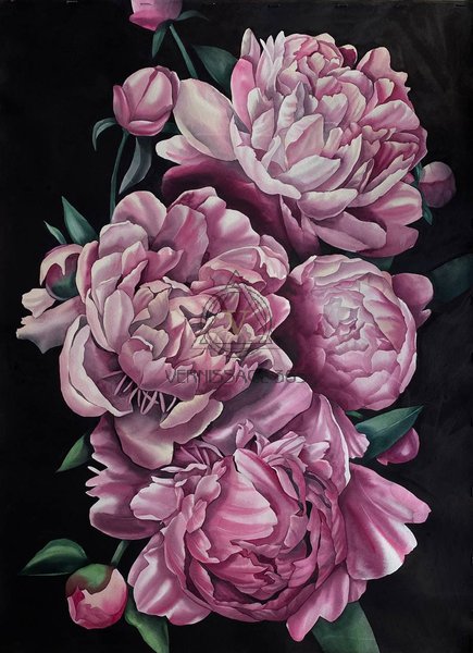 Яркие пионы