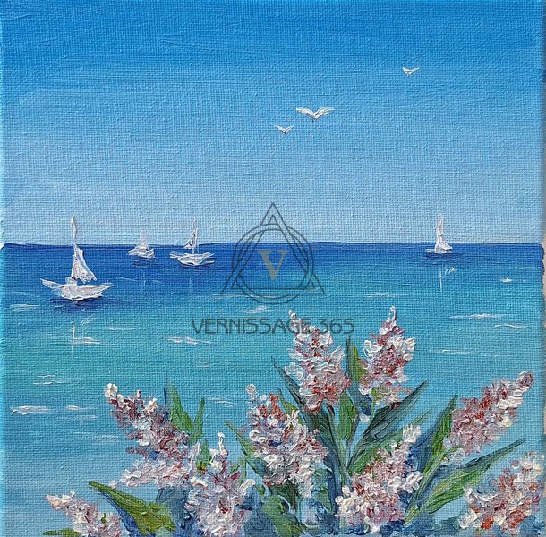 Море. Чайки. Паруса.