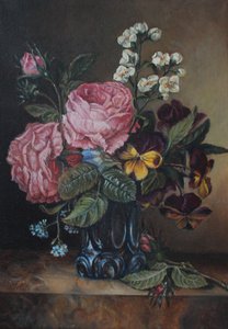Натюрморт с розой(ремикс картины Иозефа Лаура)
