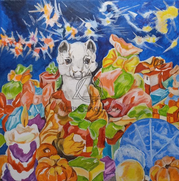 Зимний Горностай раздает подарки