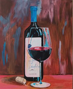 Натюрморт с бокалом вина