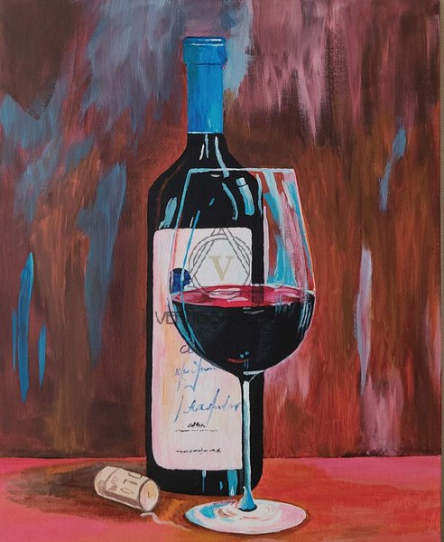Натюрморт с бокалом вина