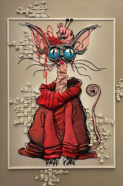 Картина из кожи « Дольче Котана»