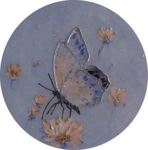 Бабочка на голубом