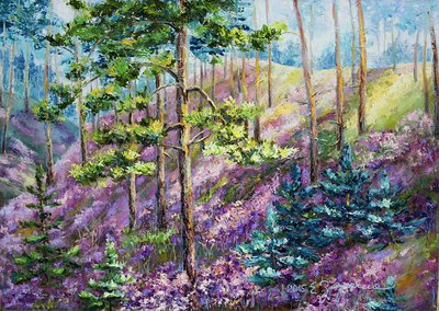 Весна, цветение багульника