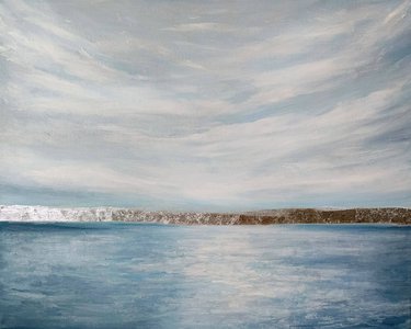 Картина с морским пейзажем "Вересковый пейзаж"