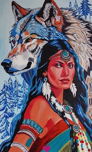 Женщина и волк