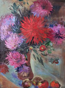Натюрморт с георгинами