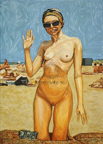 Нейросетевая Ирина на пляже