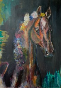 Цветущая лошадь