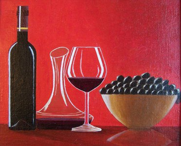 Натюрморты  с вином  #  4