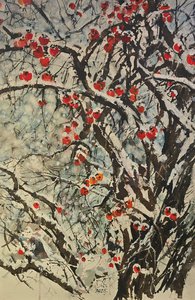 Хурма под снегом