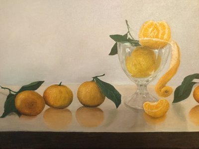 Натюрморт с мандаринами