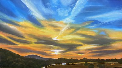 Закат над лесом