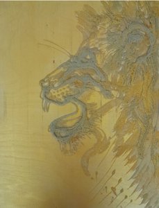 Лев богатства (картина из песка)