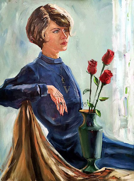 Дама с розами