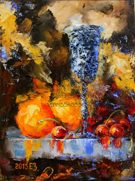 Натюрморт с вишнями