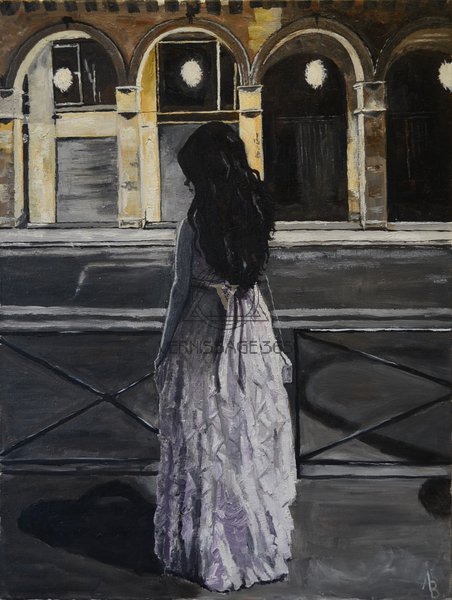 Девушка на улице Риволи (Young girl at Rivoli street)