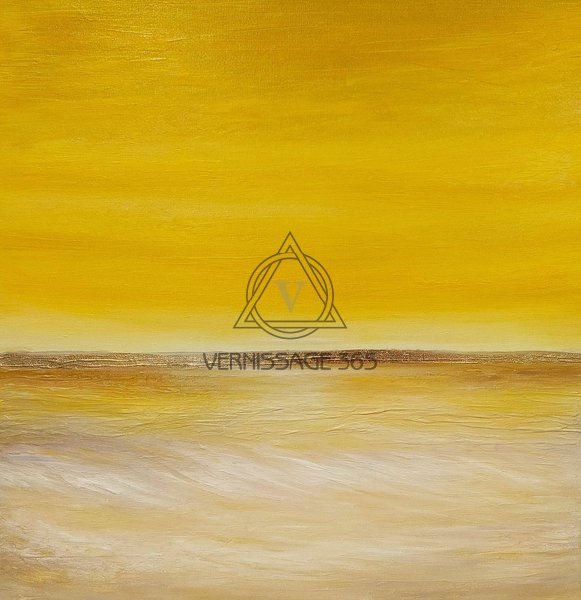 Янтарный пейзаж маслом