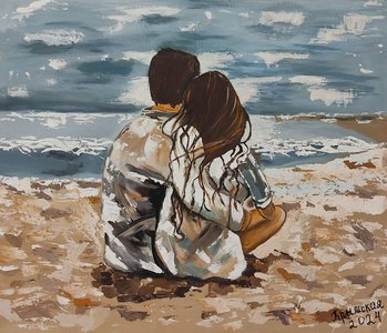 Пара на пляже