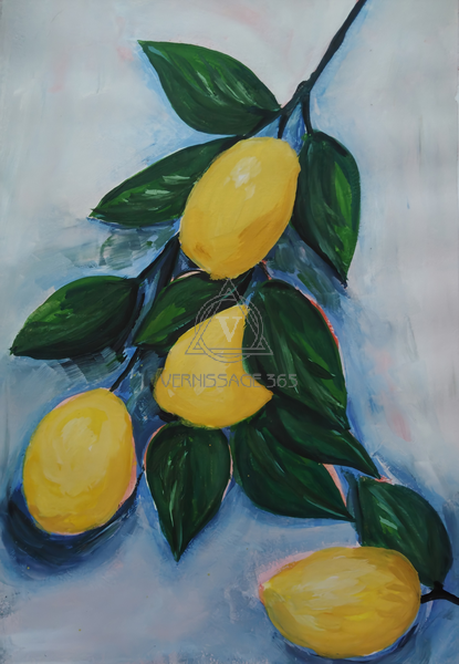 Ветка с лимонами