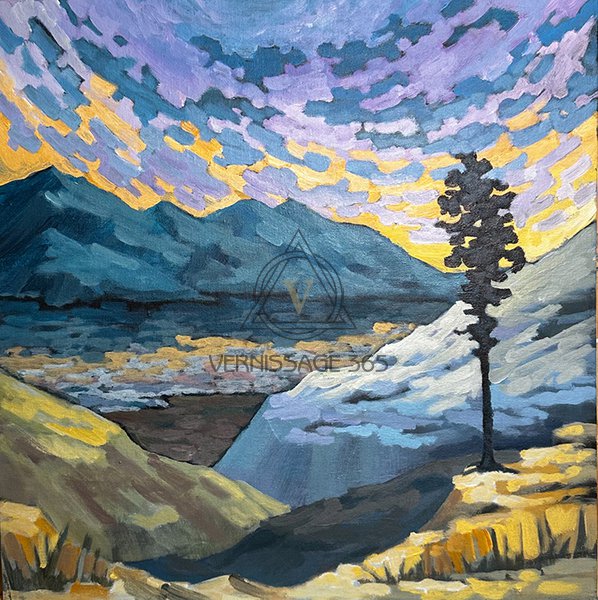 Кедр на вершине горы