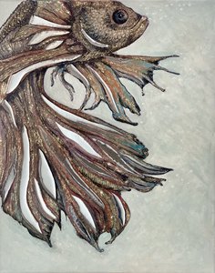 Текстурная картина "Рыбка"