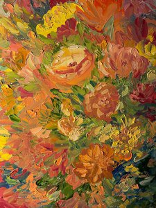 Картина маслом, картина с цветами