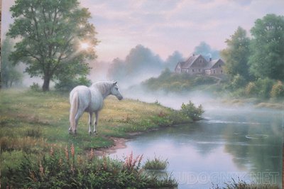 Пейзаж с лошадью