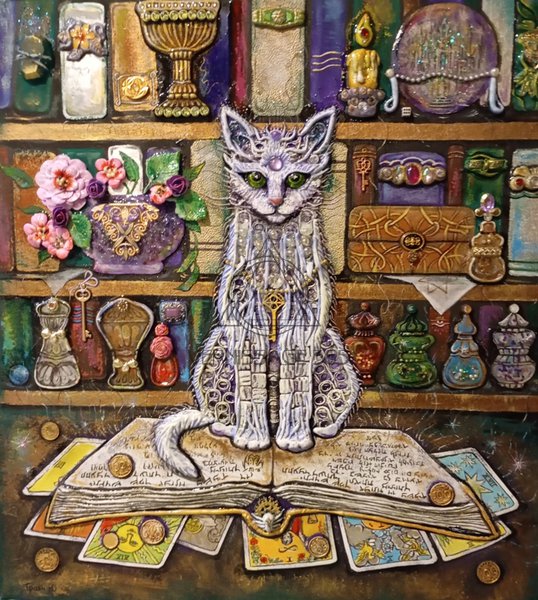 Белый кот- помощник алхимика