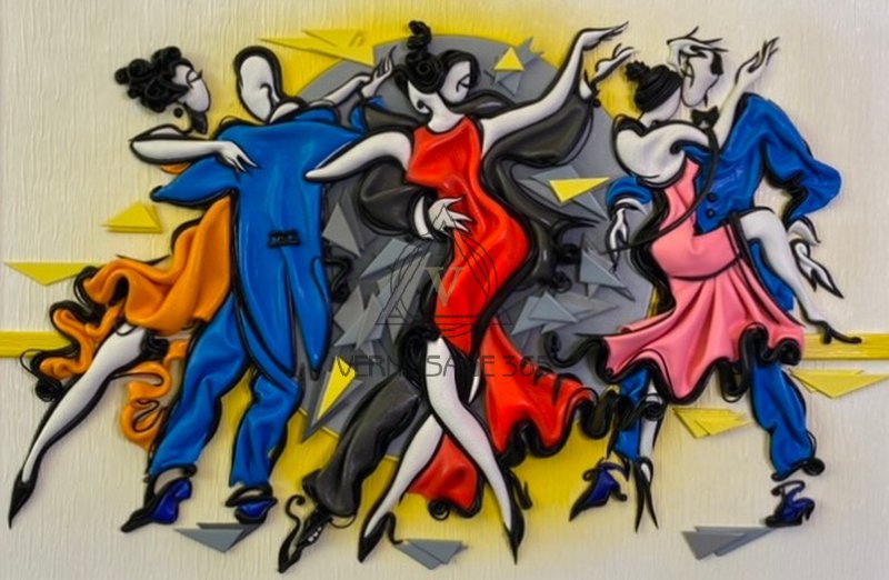 Картина из кожи « Танго»