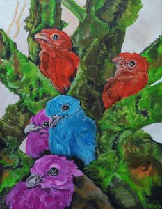 Сон о птицах.Разноцветие. 2вариант.