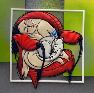 Картина из кожи « Ловцы снов»